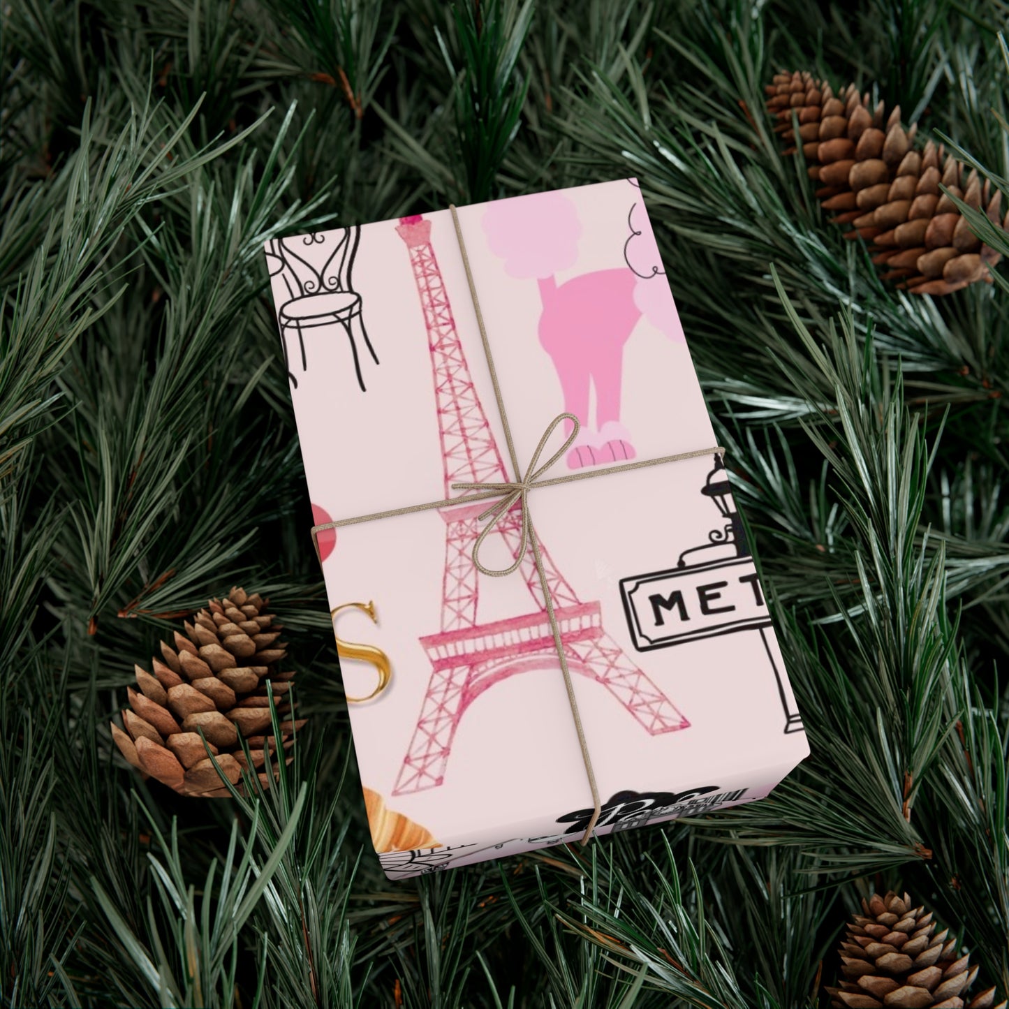 Charming Gift Wrap Papers for Special Occasions | Parisian Theme | Perfect for Birthdays, Weddings, Showers, Holidays, Anniversaries