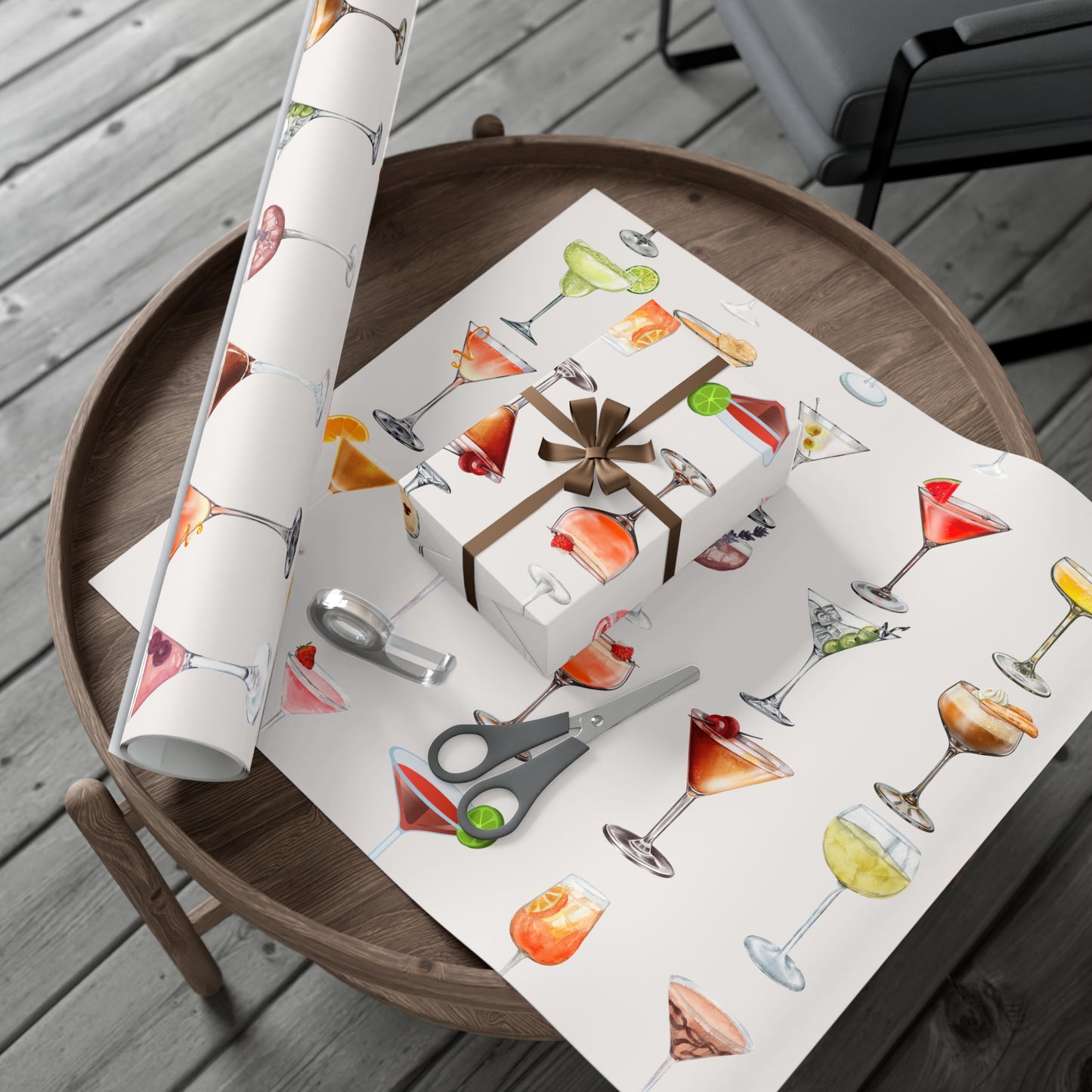Cocktail Gift Wrap Papers - Festive Wrapping for Parties, Birthdays, Showers, and Celebrations,
