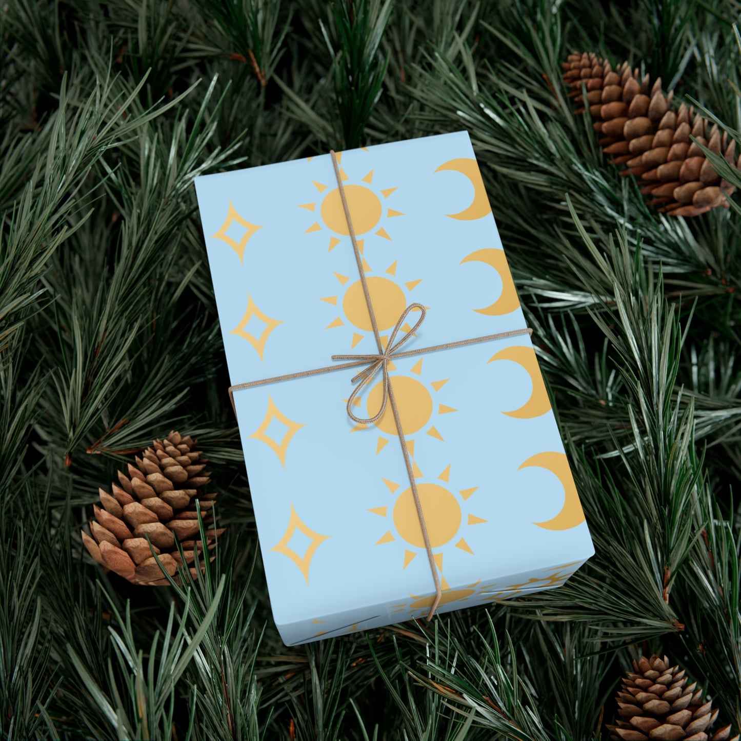 Elegant Celestial Gift Wrap Papers for All Occasions, Moon and Sun Design, Birthday, Christmas, Baby Shower, Eco-Friendly