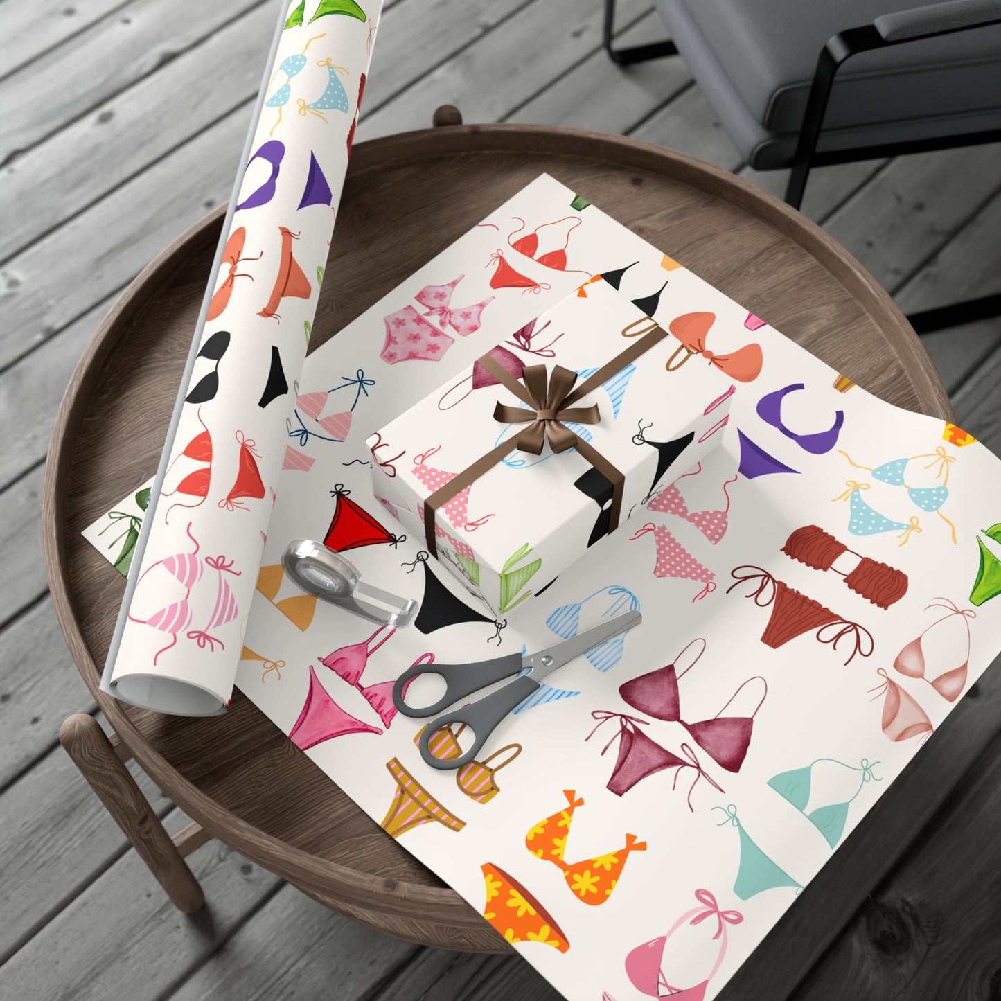 Vibrant Bikini Gift Wrap Papers | Fun Gift Wrap for Summer Parties, Beach Weddings, Birthdays, Beach Theme Parties, Swimwear Lovers