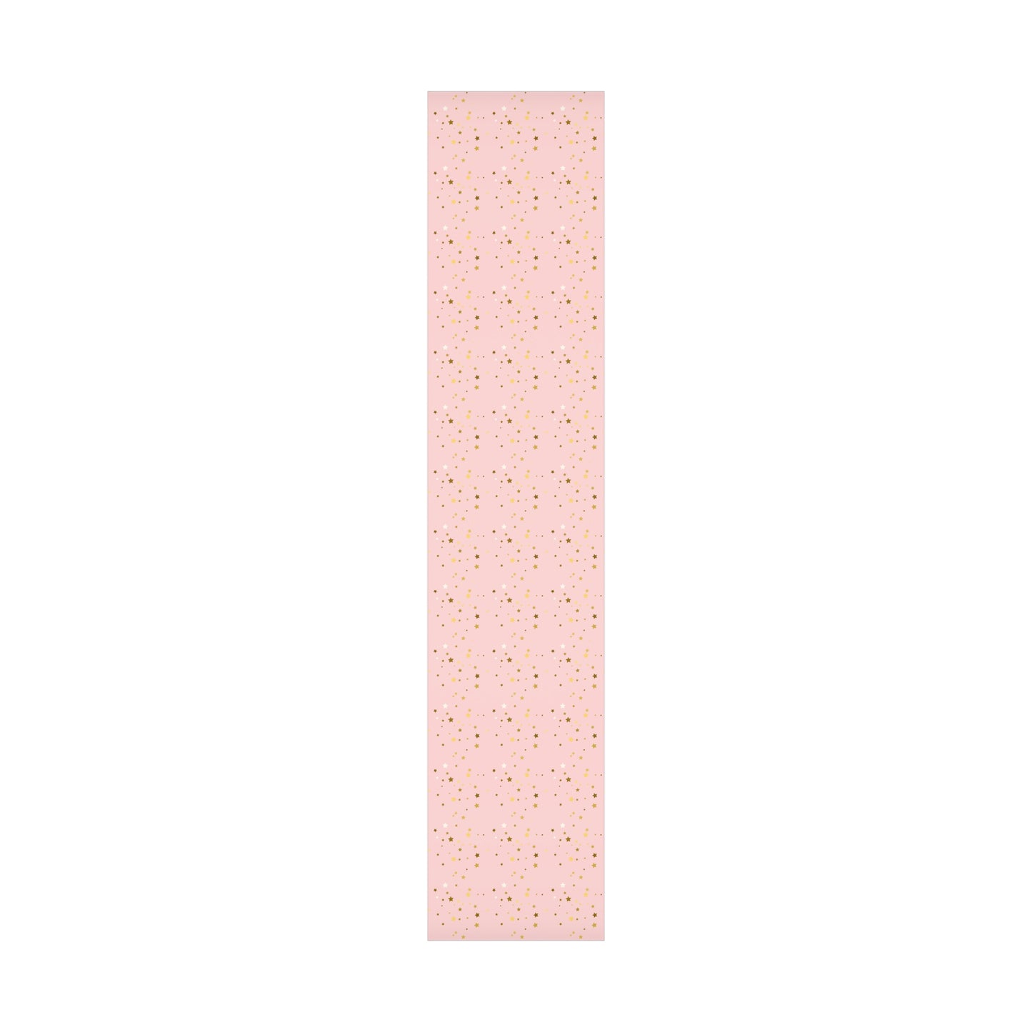 Starry Sky Gift Wrap Paper, Pink and Gold Stars Wrapping Paper for Birthdays, Holidays, Baby Showers, Cute Gift Packaging, Festive Decor