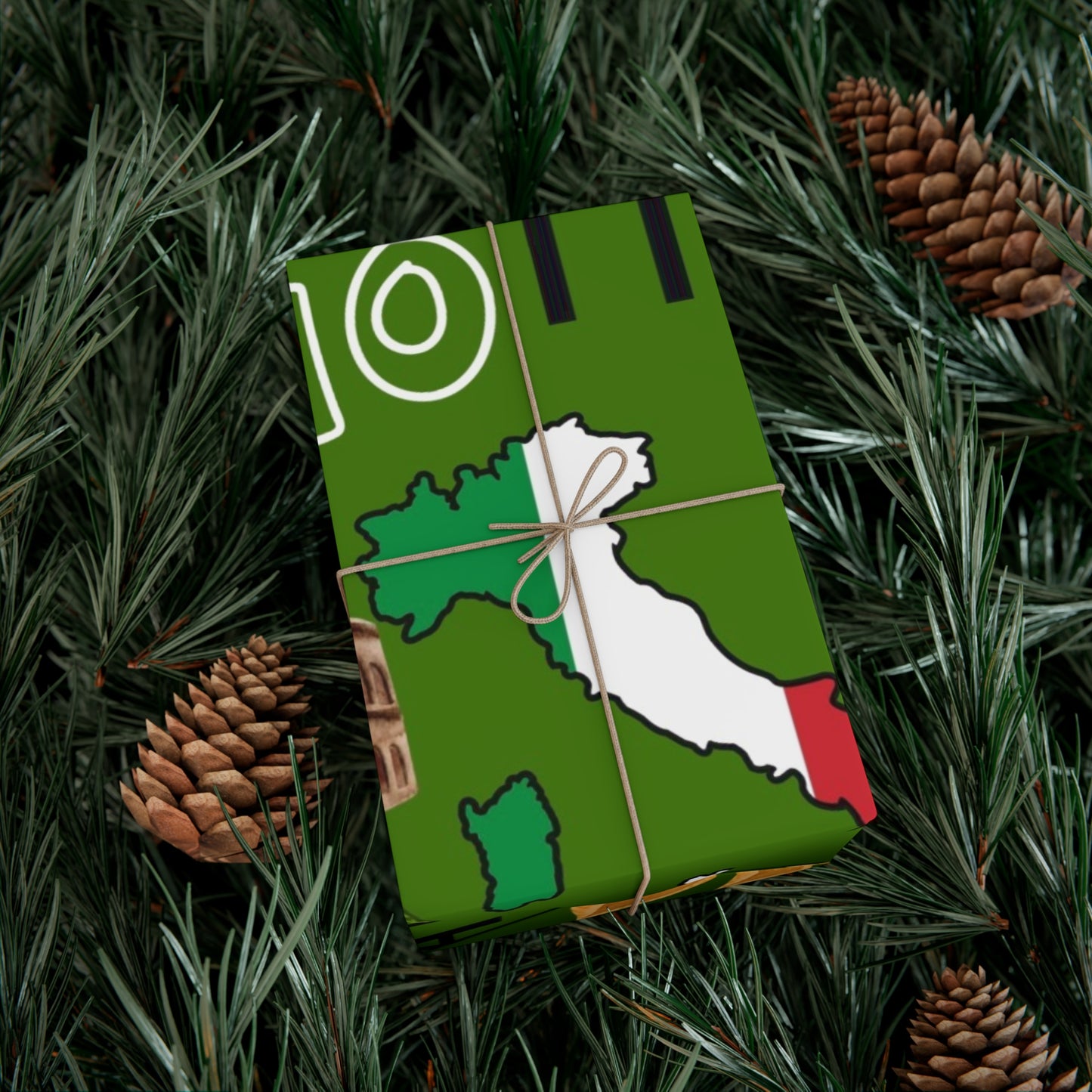 Italian-Themed Gift Wrap Papers, Perfect for Birthdays, Holidays, Weddings, or Any Celebration, Green and Colorful Designs