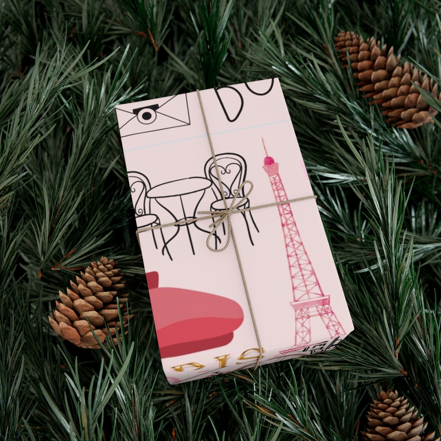Charming Gift Wrap Papers for Special Occasions | Parisian Theme | Perfect for Birthdays, Weddings, Showers, Holidays, Anniversaries