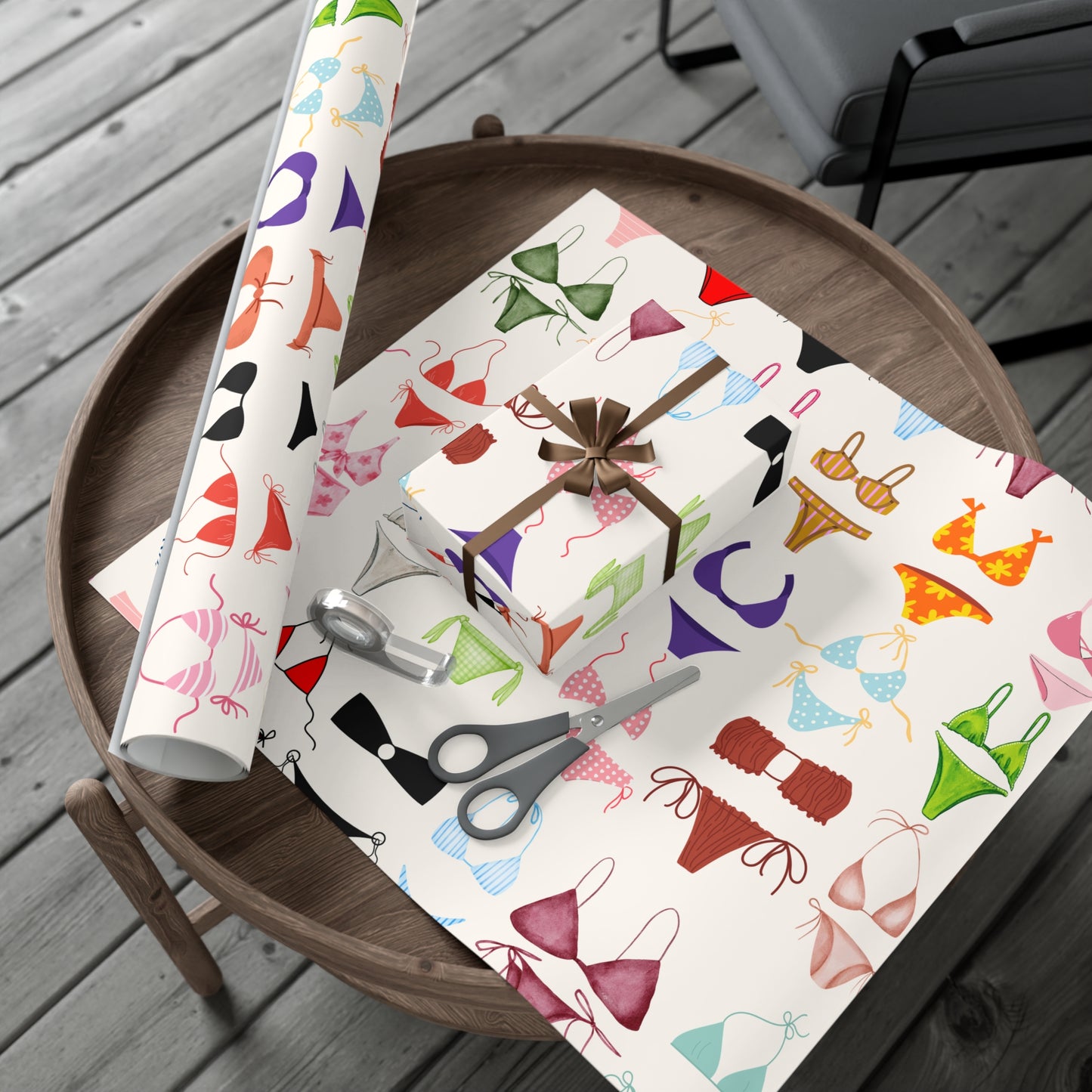 Vibrant Bikini Gift Wrap Papers | Fun Gift Wrap for Summer Parties, Beach Weddings, Birthdays, Beach Theme Parties, Swimwear Lovers