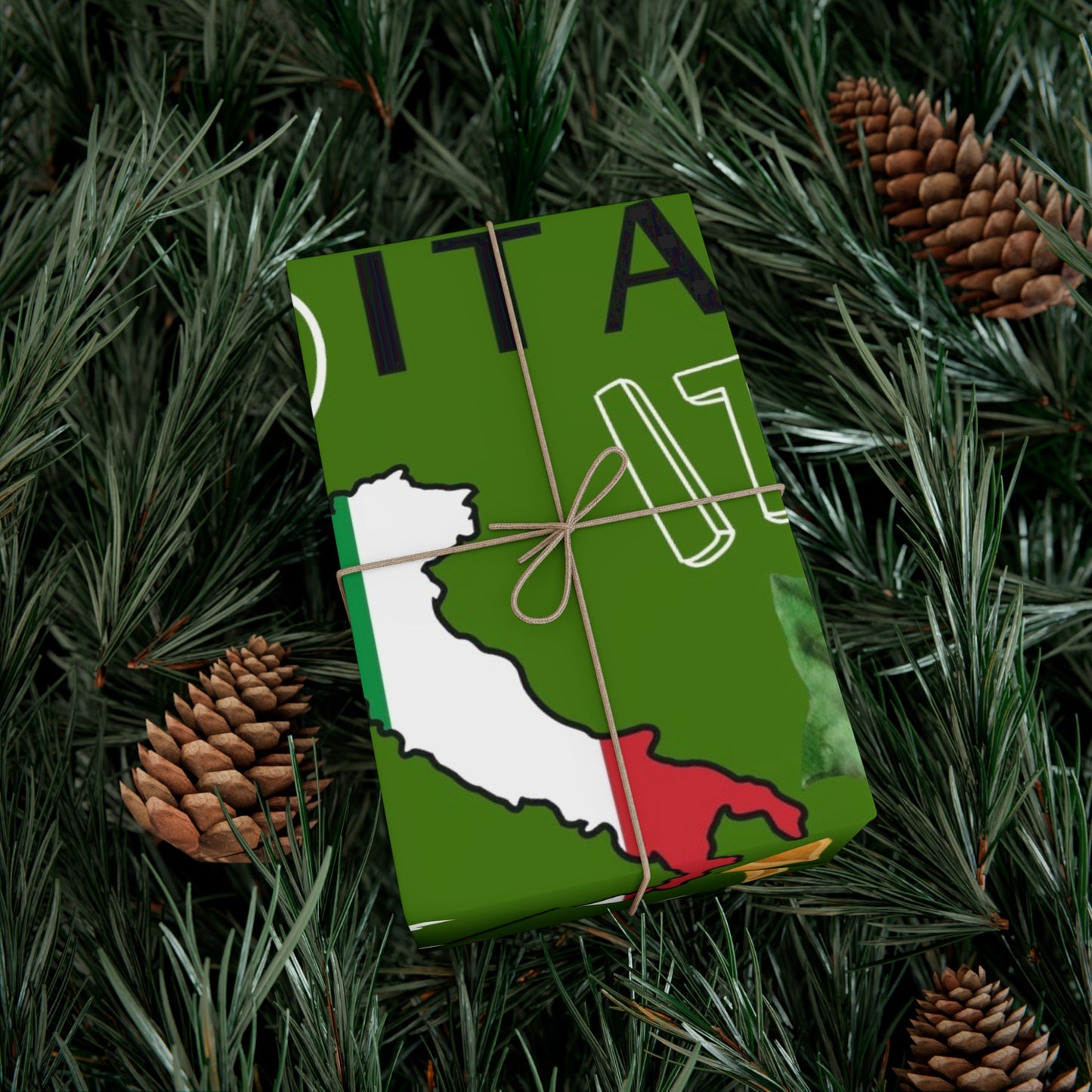 Italian-Themed Gift Wrap Papers, Perfect for Birthdays, Holidays, Weddings, or Any Celebration, Green and Colorful Designs