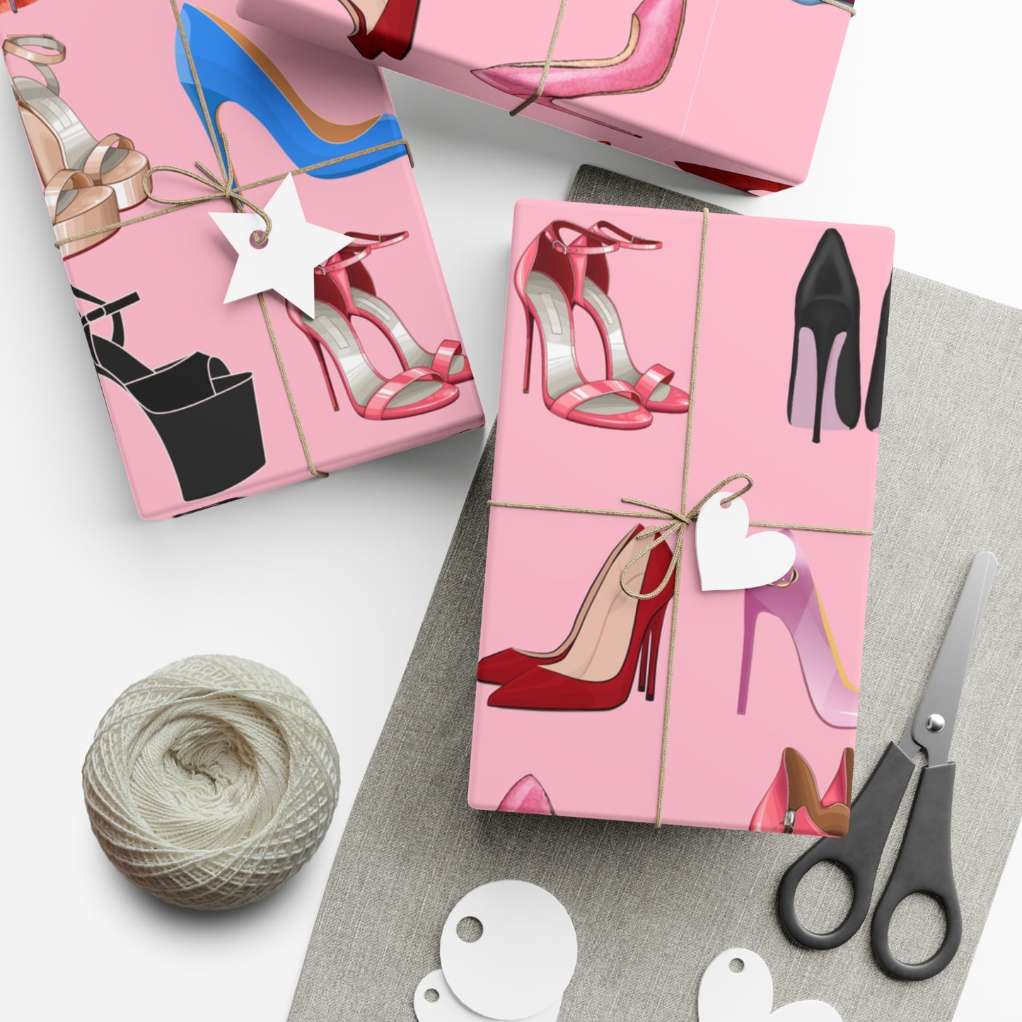 Chic High Heel Gift Wrap Paper, Stylish Shoe Pattern, Birthday, Bridal Shower, Fashion Lovers, Unique Wrapping Paper