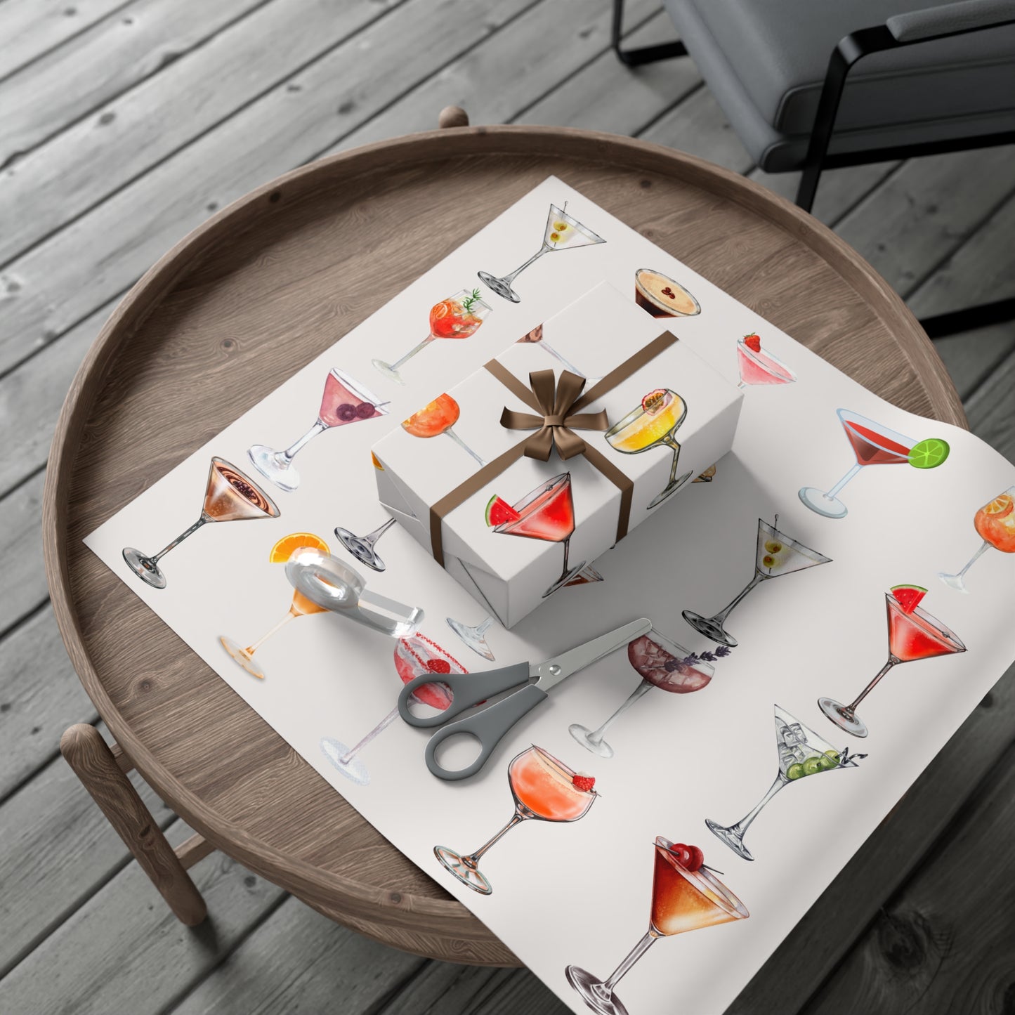 Cocktail Gift Wrap Papers - Festive Wrapping for Parties, Birthdays, Showers, and Celebrations,