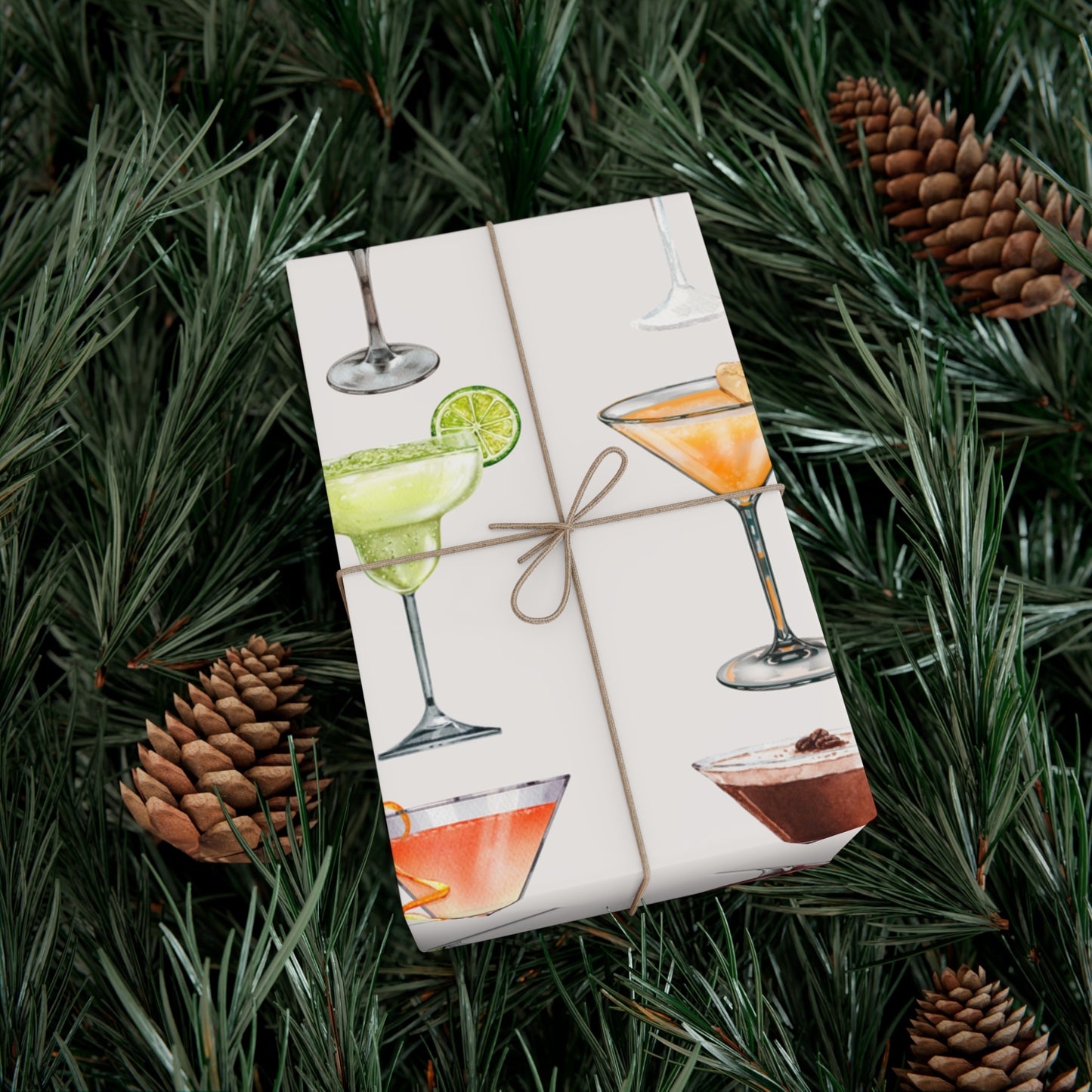 Cocktail Gift Wrap Papers - Festive Wrapping for Parties, Birthdays, Showers, and Celebrations,