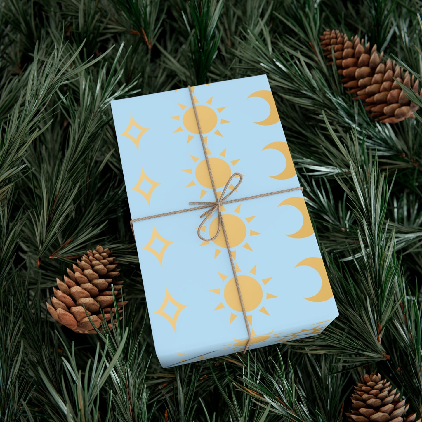 Elegant Celestial Gift Wrap Papers for All Occasions, Moon and Sun Design, Birthday, Christmas, Baby Shower, Eco-Friendly