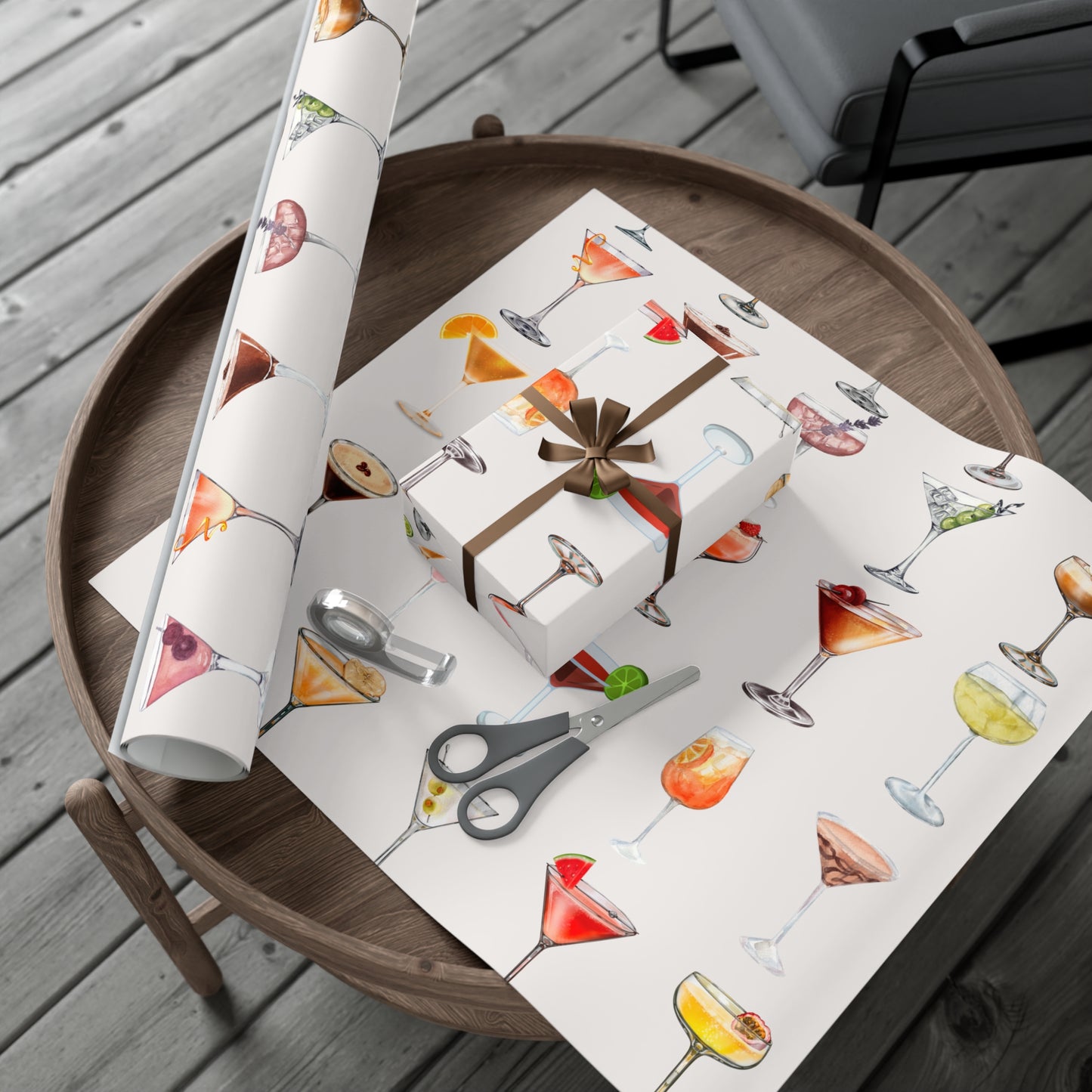 Cocktail Gift Wrap Papers - Festive Wrapping for Parties, Birthdays, Showers, and Celebrations,
