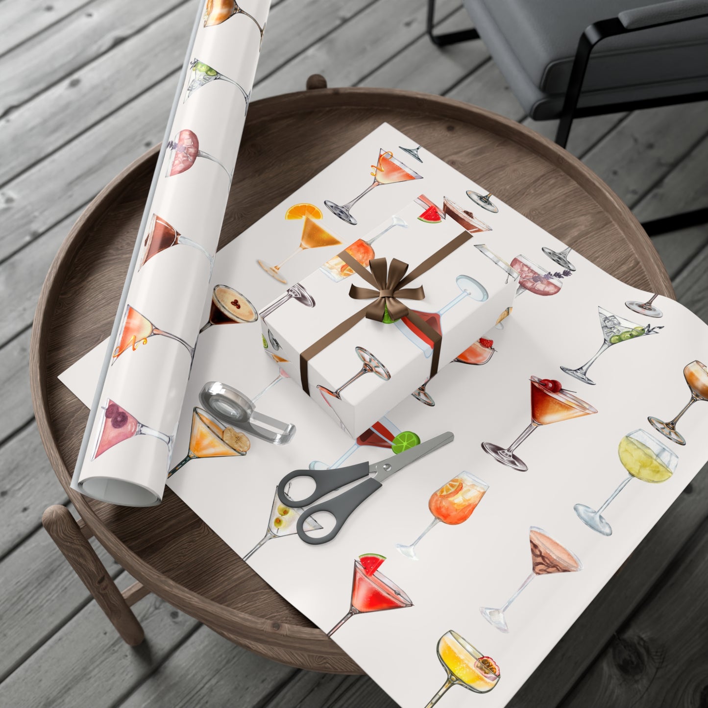 Cocktail Gift Wrap Papers - Festive Wrapping for Parties, Birthdays, Showers, and Celebrations,