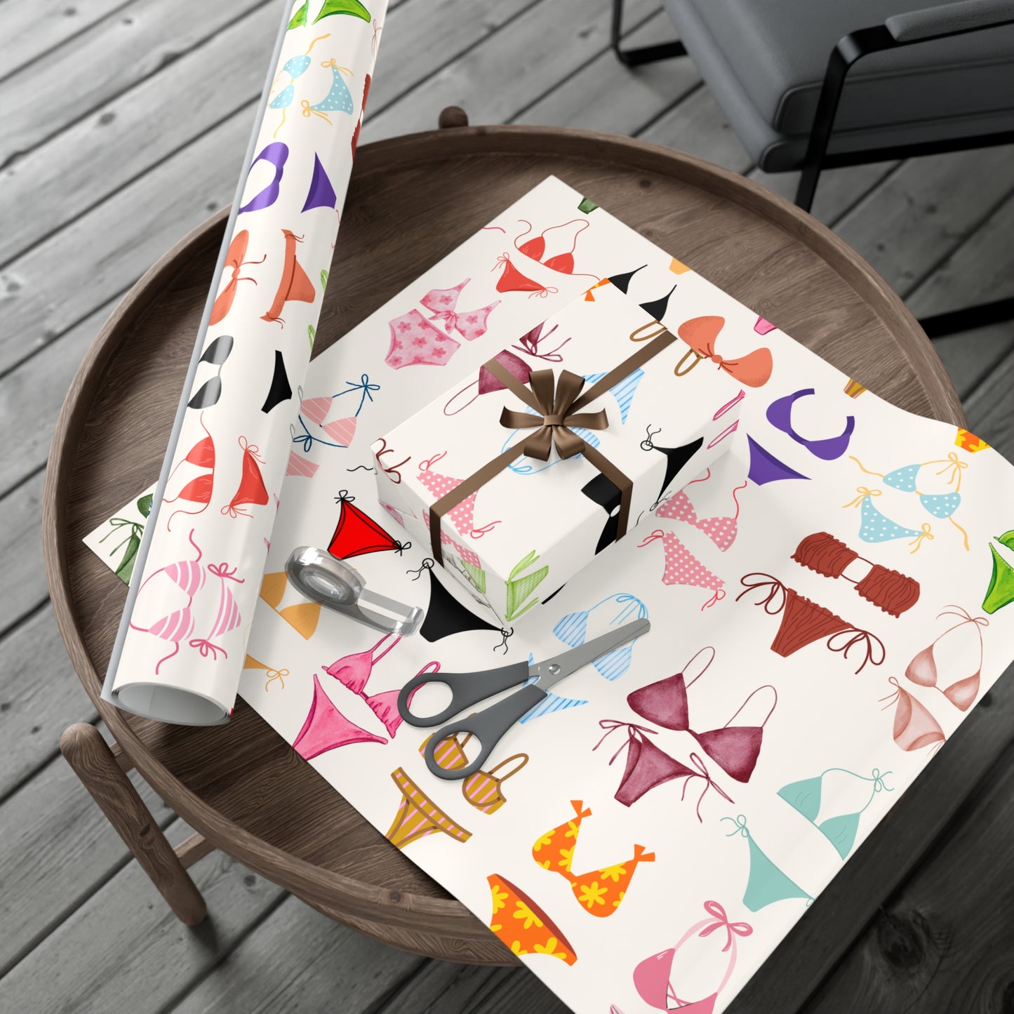 Vibrant Bikini Gift Wrap Papers | Fun Gift Wrap for Summer Parties, Beach Weddings, Birthdays, Beach Theme Parties, Swimwear Lovers