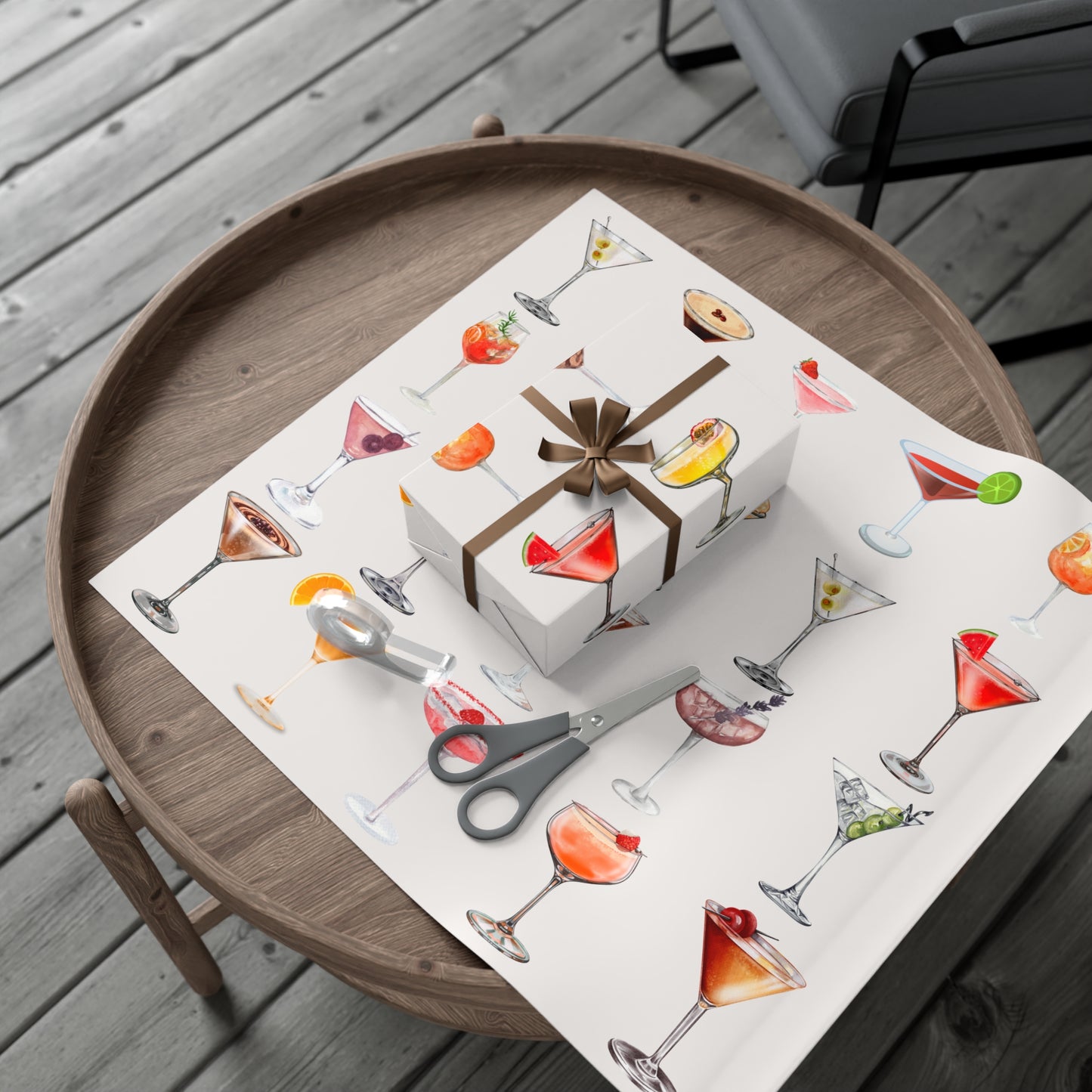 Cocktail Gift Wrap Papers - Festive Wrapping for Parties, Birthdays, Showers, and Celebrations,