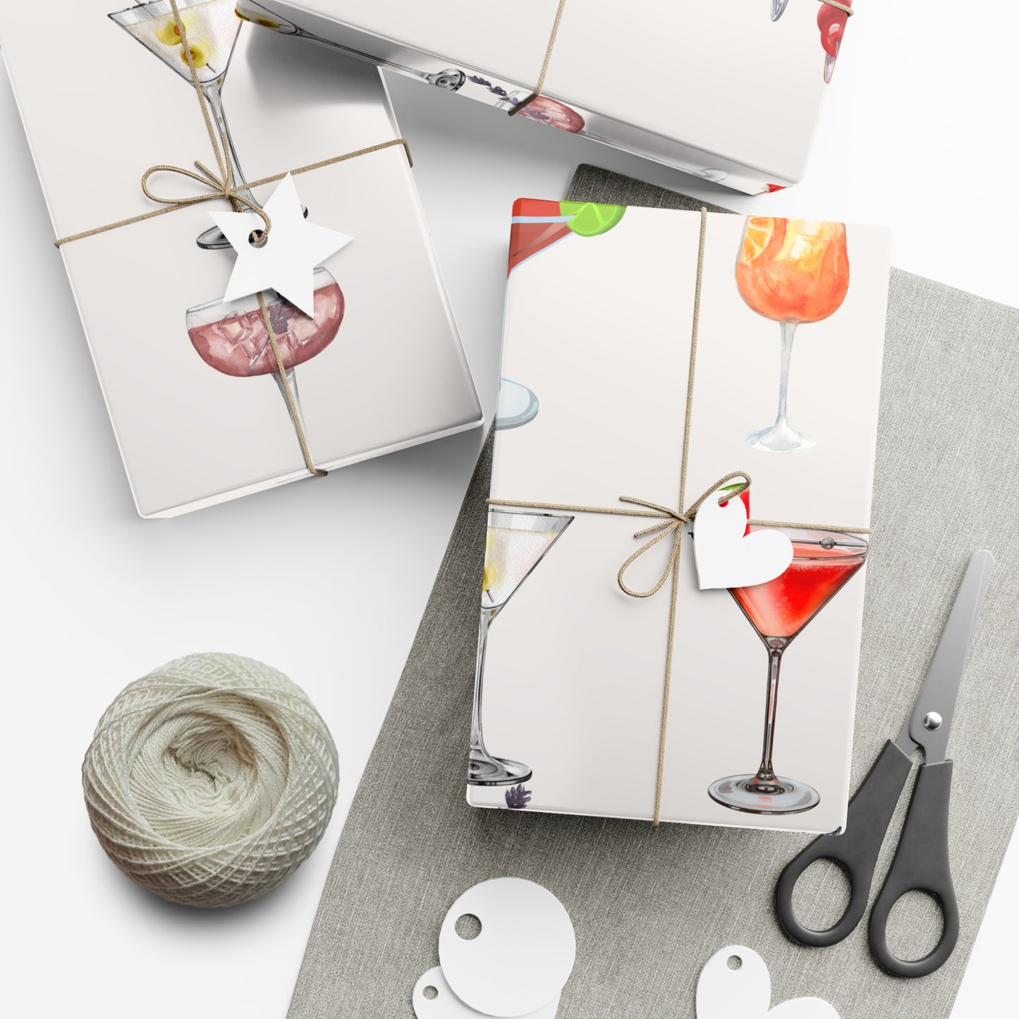 Cocktail Gift Wrap Papers - Festive Wrapping for Parties, Birthdays, Showers, and Celebrations,