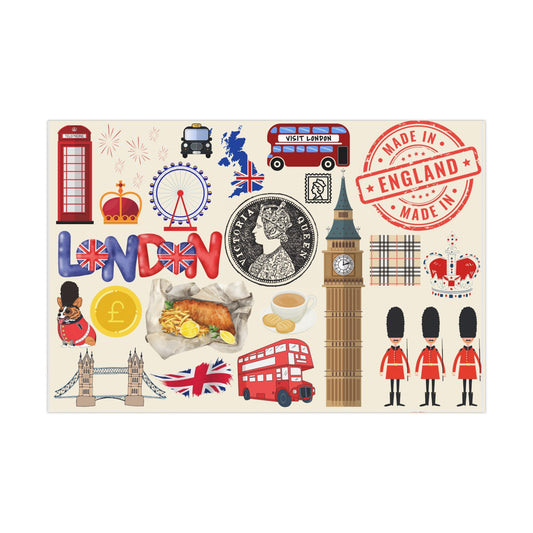 London-Themed Gift Wrap Papers, Decorative Present Packaging, Unique Party Wrapping Paper, British Style, Eco-Friendly Gift Wrap