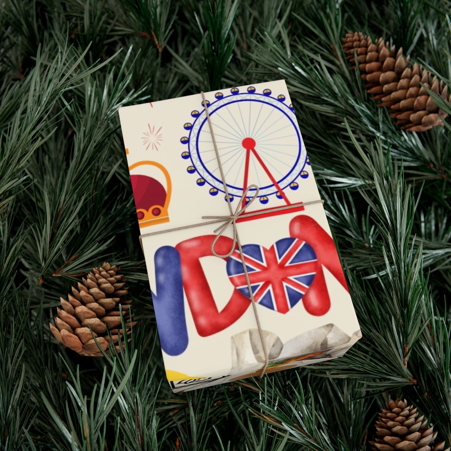 London-Themed Gift Wrap Papers, Decorative Present Packaging, Unique Party Wrapping Paper, British Style, Eco-Friendly Gift Wrap