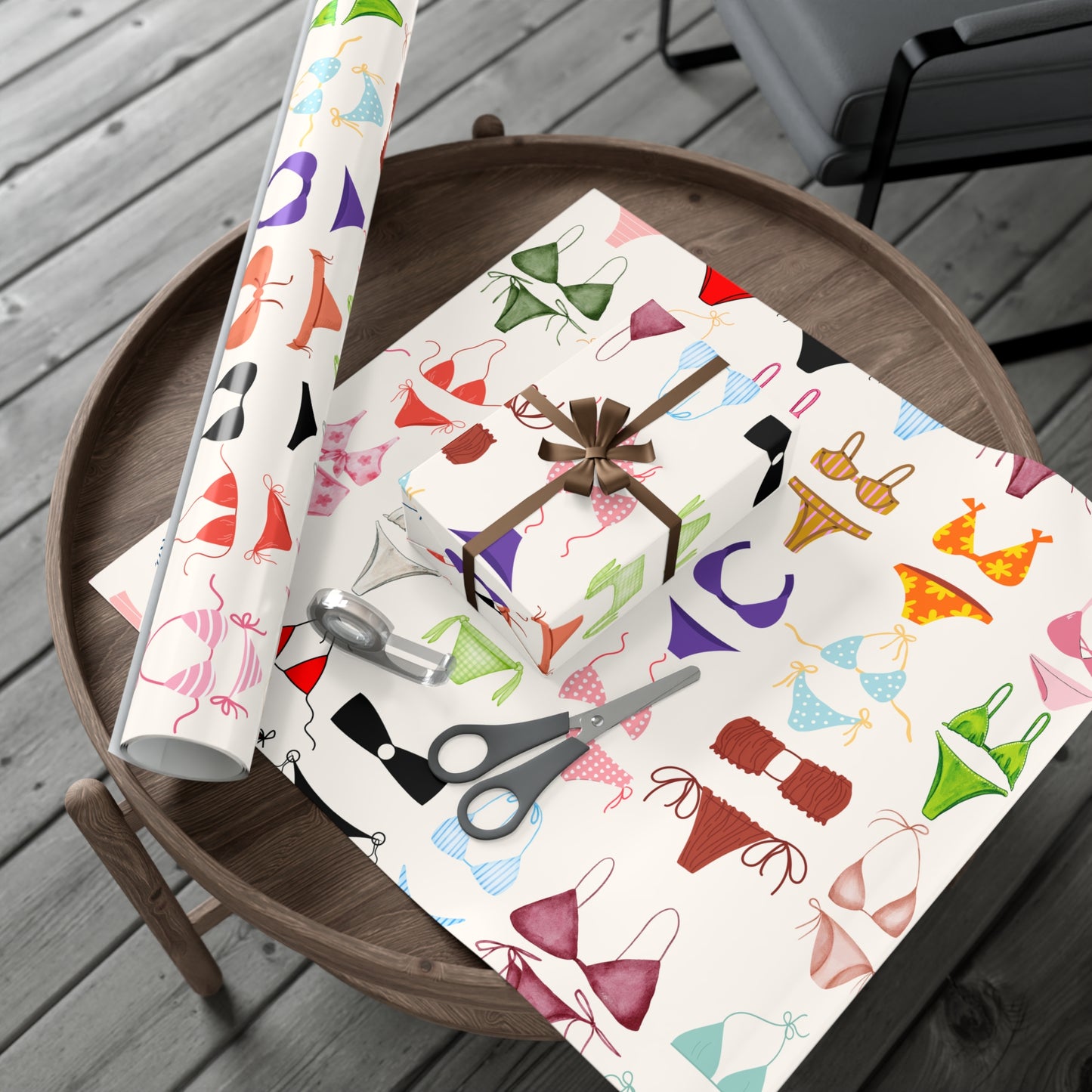 Vibrant Bikini Gift Wrap Papers | Fun Gift Wrap for Summer Parties, Beach Weddings, Birthdays, Beach Theme Parties, Swimwear Lovers