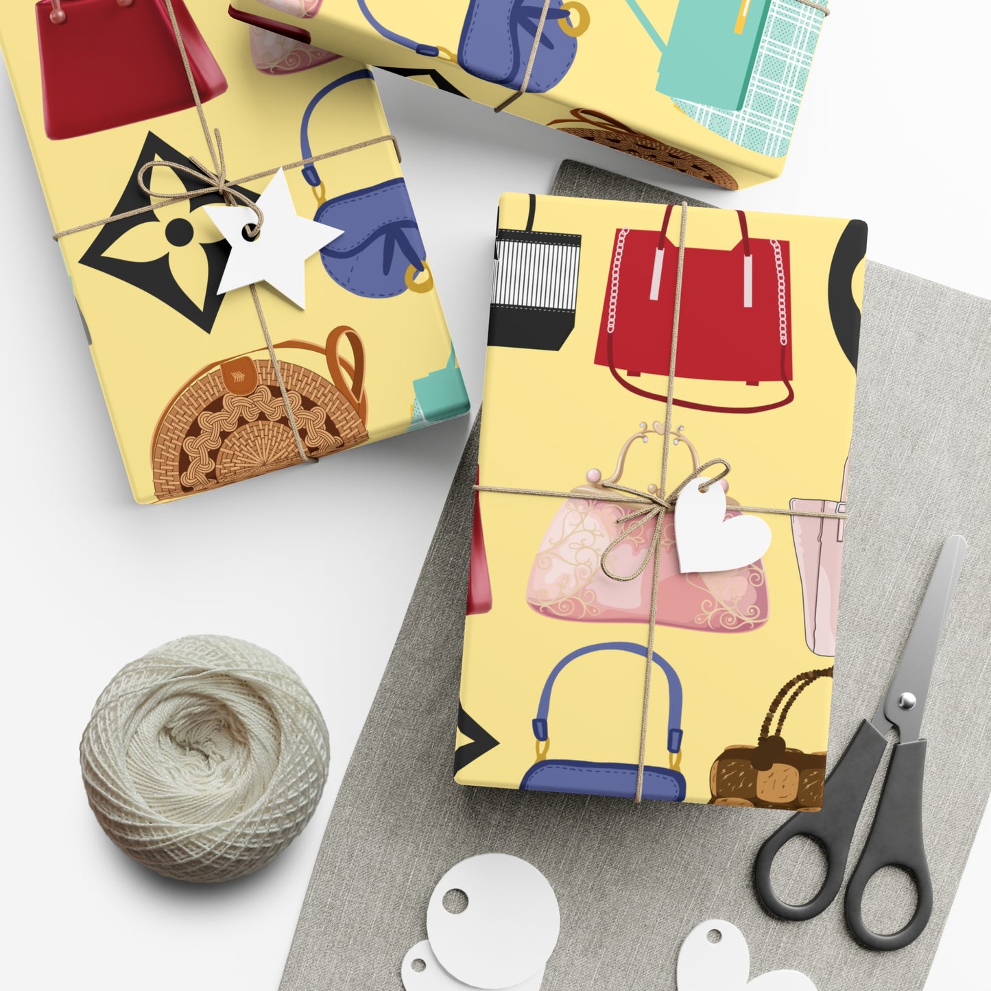 Chic Designer Gift Wrap Papers - Stylish, Trendy, Luxury Handbag Designs for Holidays, Birthdays, Special Occasions, Party Wrap, [...]