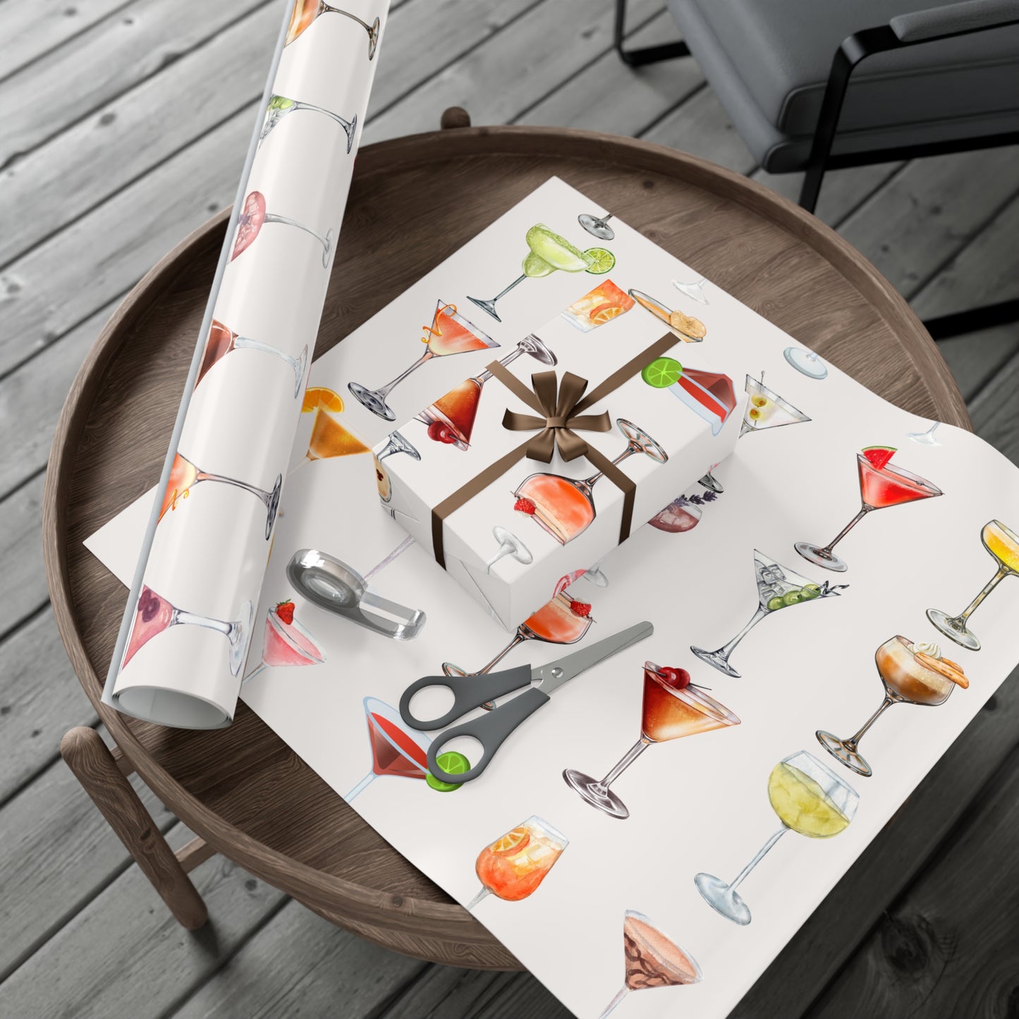 Cocktail Gift Wrap Papers - Festive Wrapping for Parties, Birthdays, Showers, and Celebrations,