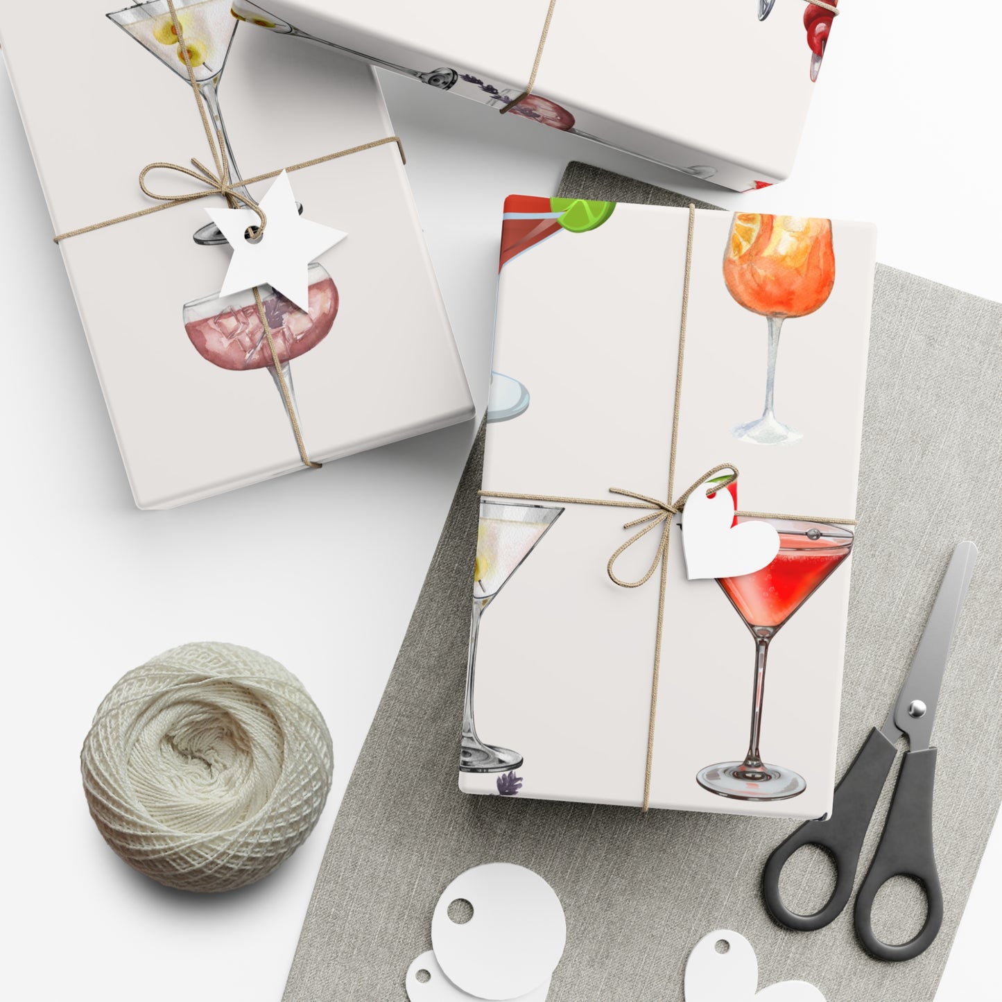 Cocktail Gift Wrap Papers - Festive Wrapping for Parties, Birthdays, Showers, and Celebrations,