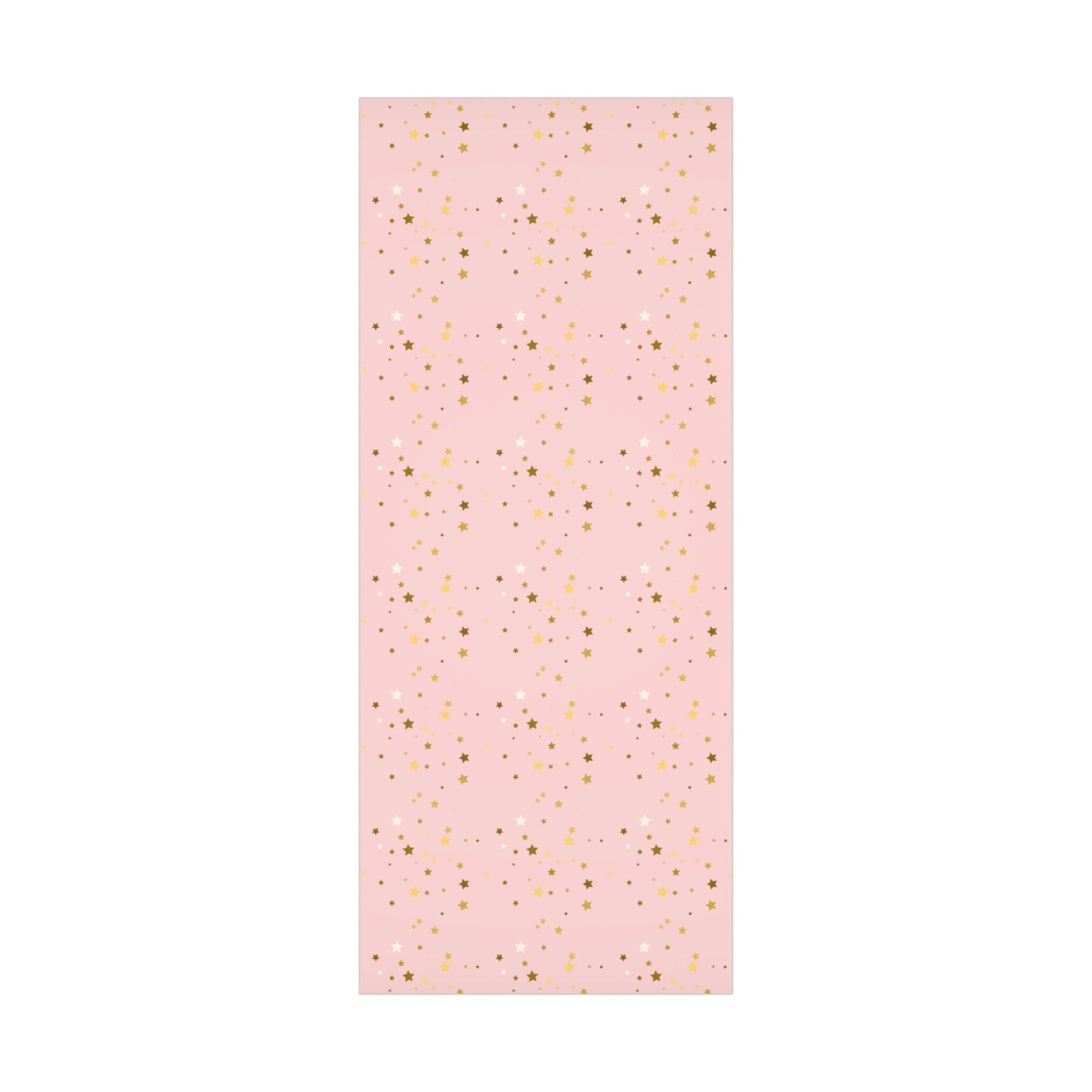 Starry Sky Gift Wrap Paper, Pink and Gold Stars Wrapping Paper for Birthdays, Holidays, Baby Showers, Cute Gift Packaging, Festive Decor
