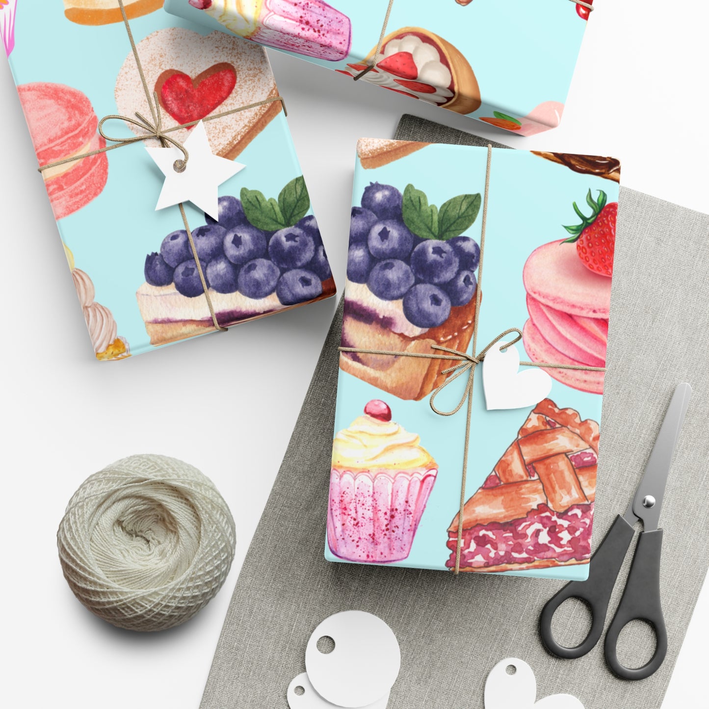 Delightful Dessert Gift Wrap Papers | Sweet Treats Gift Wrap, Birthday Wrap, Celebration Wrapping Paper, Unique Gift Packaging, Party [...]