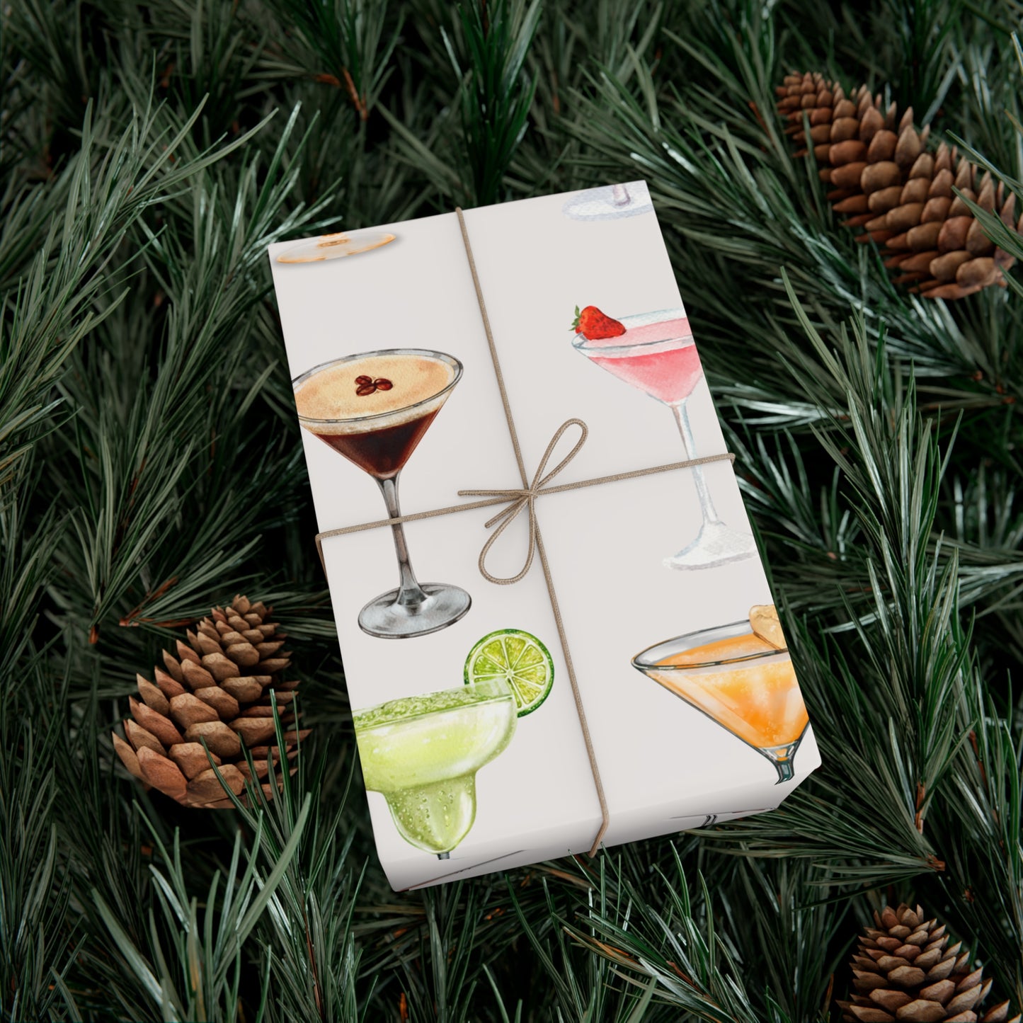 Cocktail Gift Wrap Papers - Festive Wrapping for Parties, Birthdays, Showers, and Celebrations,