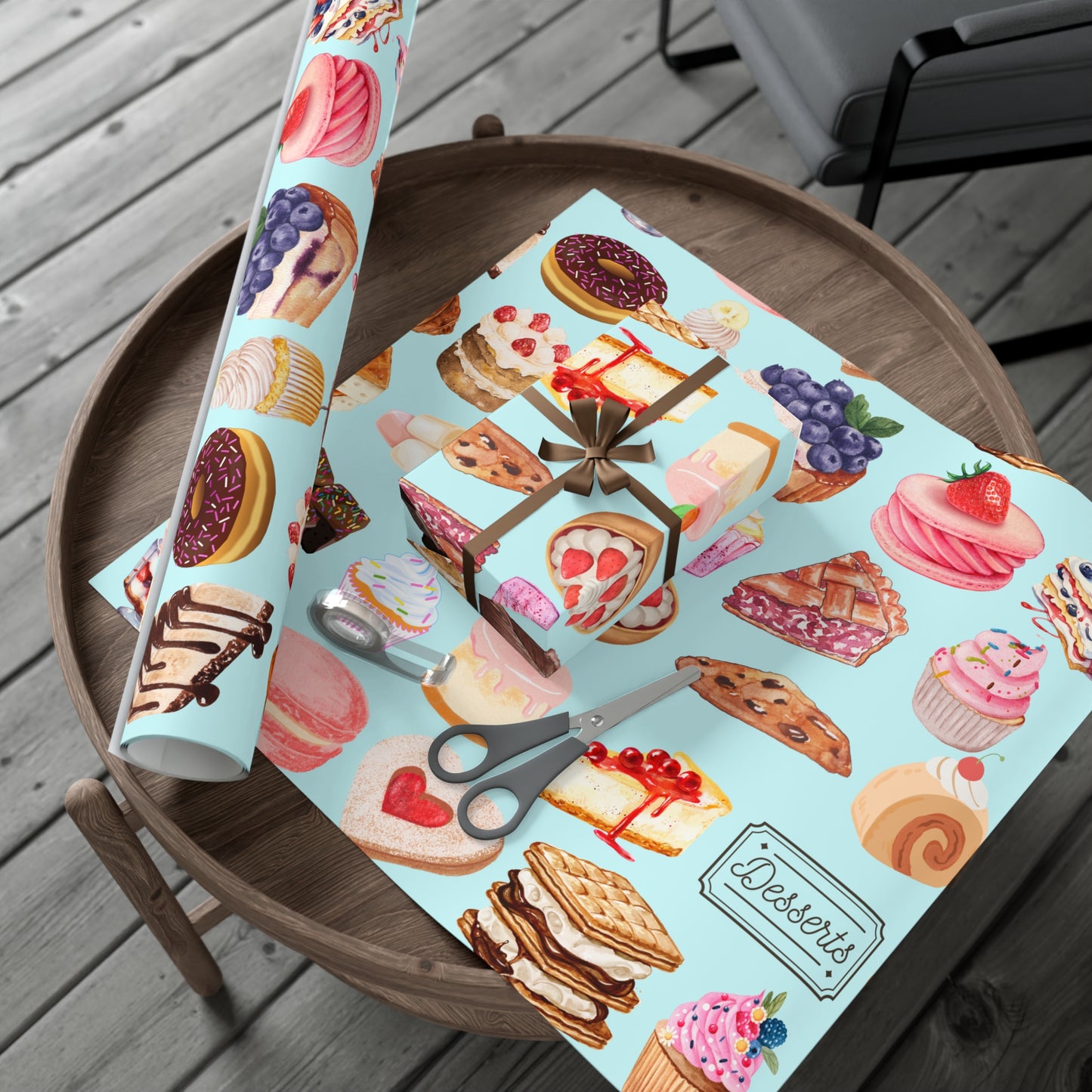 Delightful Dessert Gift Wrap Papers | Sweet Treats Gift Wrap, Birthday Wrap, Celebration Wrapping Paper, Unique Gift Packaging, Party [...]