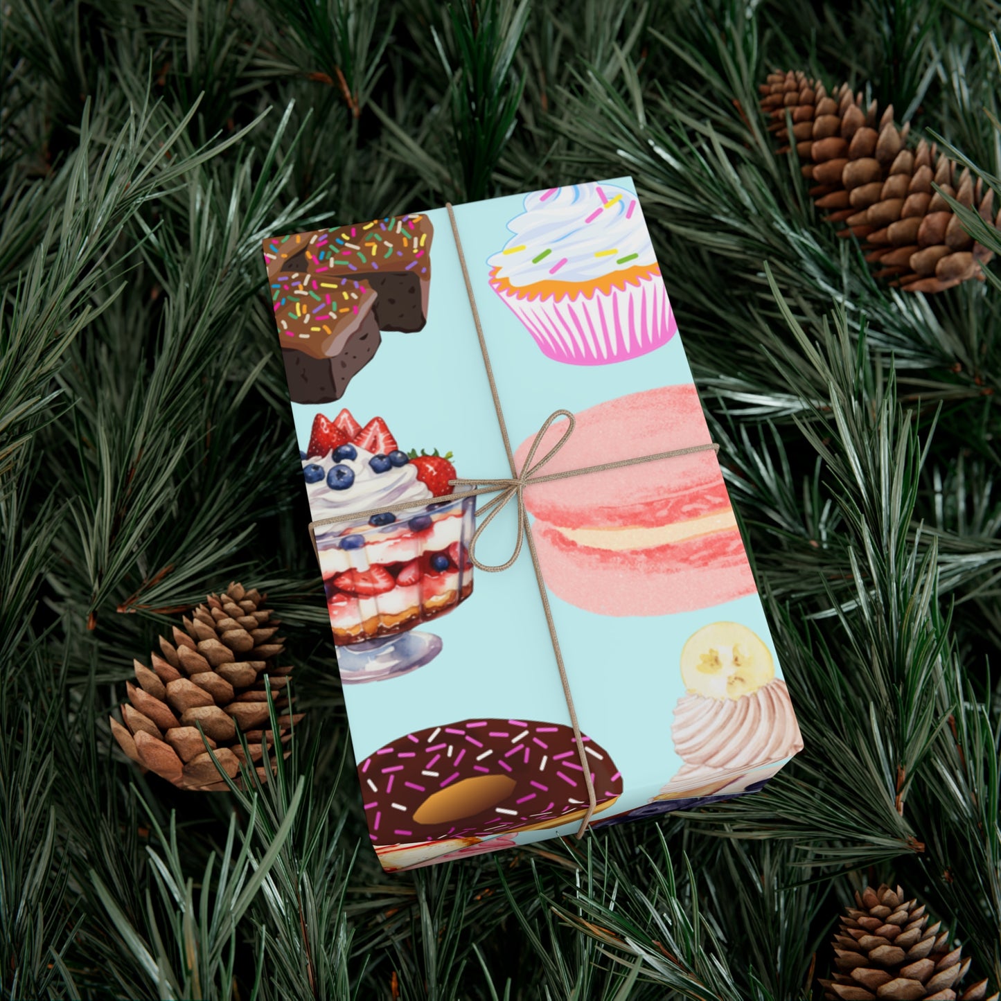 Delightful Dessert Gift Wrap Papers | Sweet Treats Gift Wrap, Birthday Wrap, Celebration Wrapping Paper, Unique Gift Packaging, Party [...]