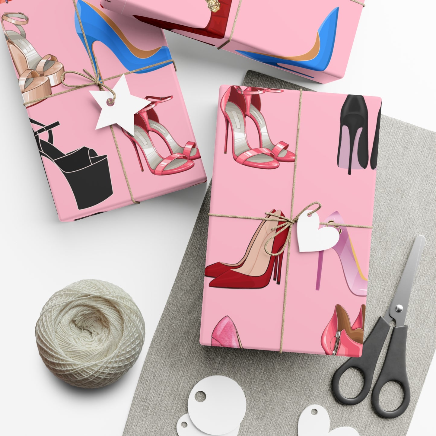 Chic High Heel Gift Wrap Paper, Stylish Shoe Pattern, Birthday, Bridal Shower, Fashion Lovers, Unique Wrapping Paper