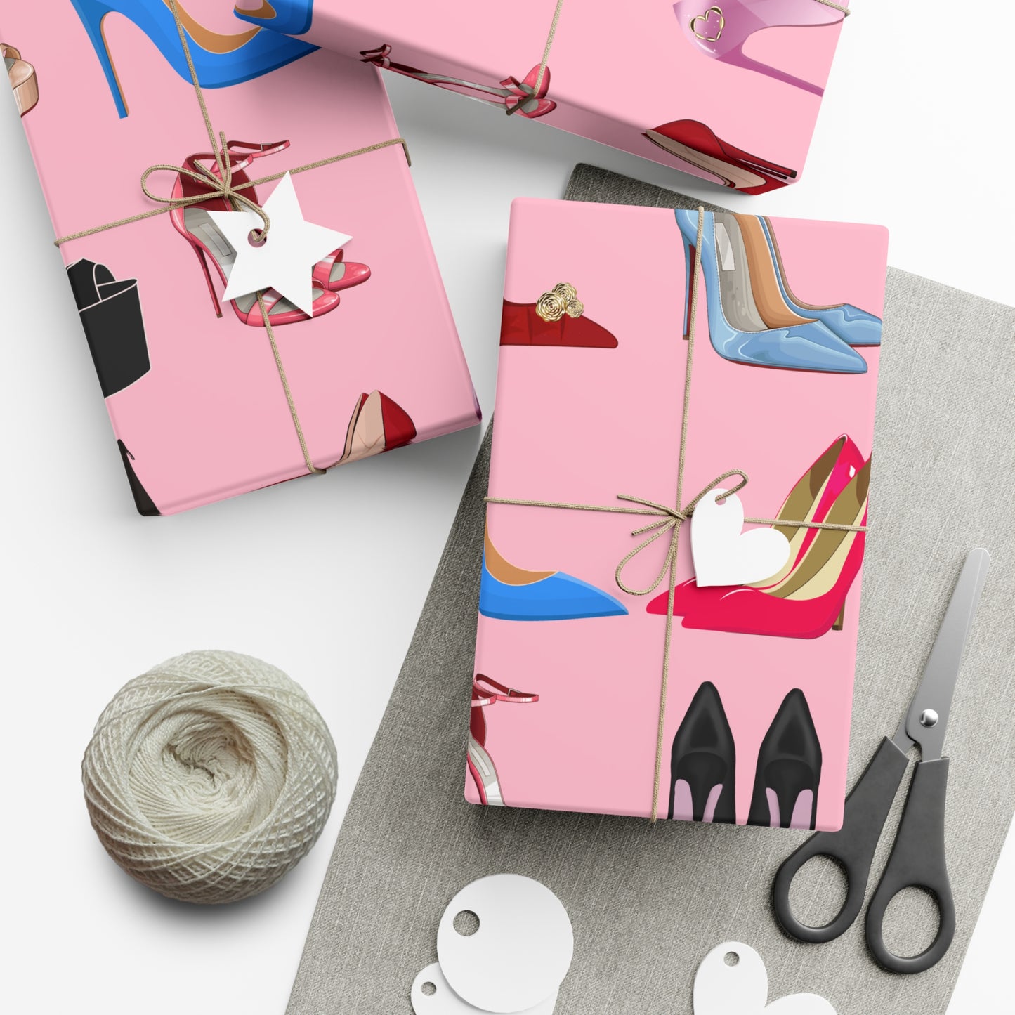 Chic High Heel Gift Wrap Paper, Stylish Shoe Pattern, Birthday, Bridal Shower, Fashion Lovers, Unique Wrapping Paper