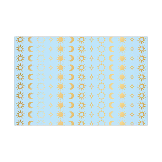 Elegant Celestial Gift Wrap Papers for All Occasions, Moon and Sun Design, Birthday, Christmas, Baby Shower, Eco-Friendly