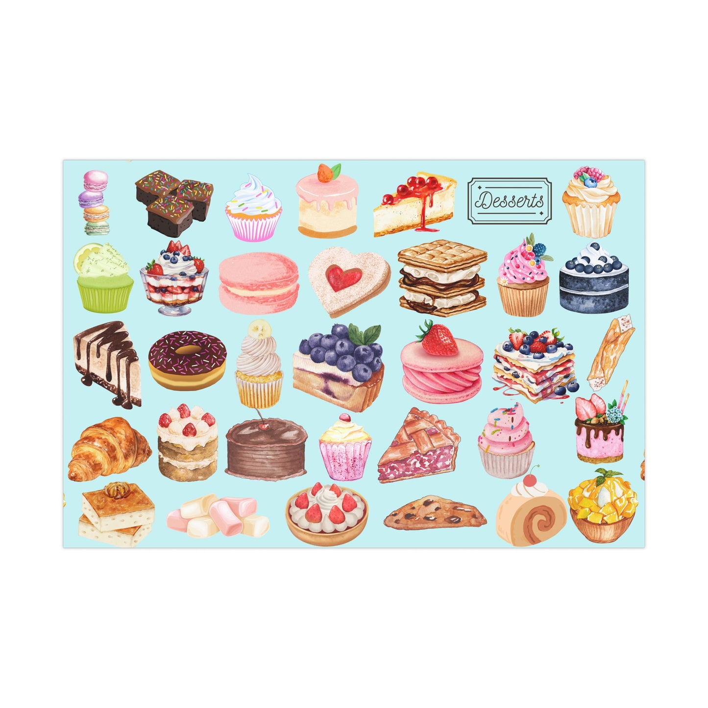 Delightful Dessert Gift Wrap Papers | Sweet Treats Gift Wrap, Birthday Wrap, Celebration Wrapping Paper, Unique Gift Packaging, Party [...]