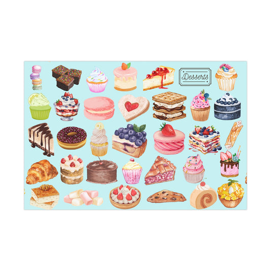 Delightful Dessert Gift Wrap Papers | Sweet Treats Gift Wrap, Birthday Wrap, Celebration Wrapping Paper, Unique Gift Packaging, Party [...]