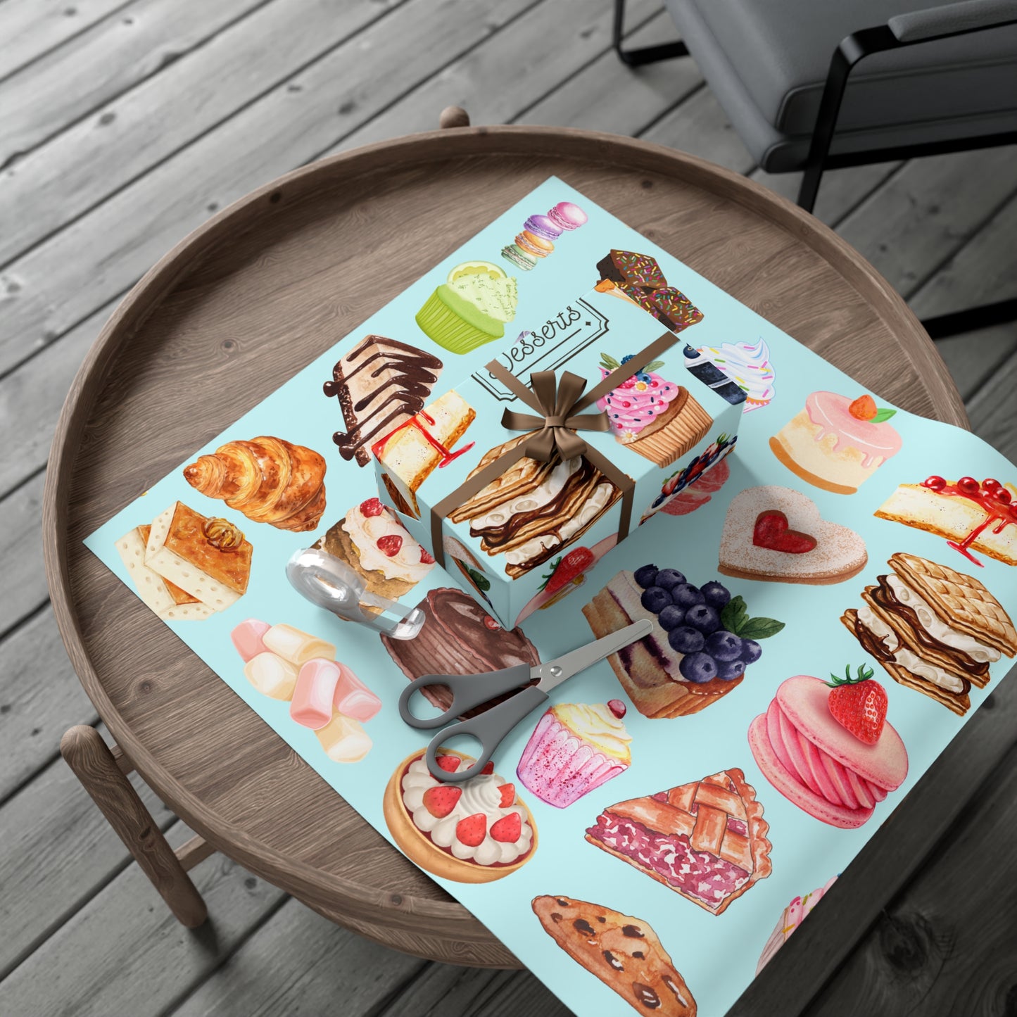 Delightful Dessert Gift Wrap Papers | Sweet Treats Gift Wrap, Birthday Wrap, Celebration Wrapping Paper, Unique Gift Packaging, Party [...]