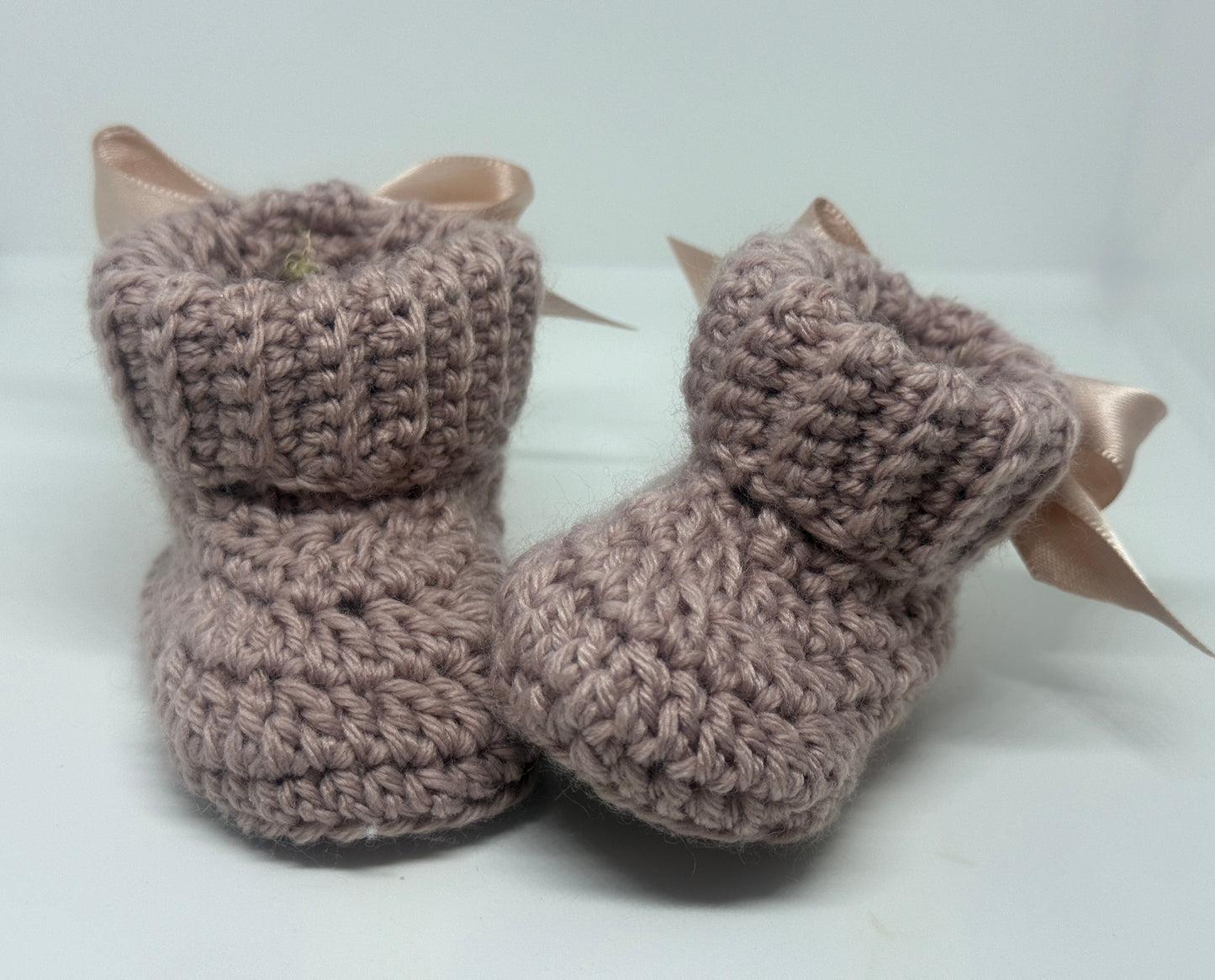 Handmade Crochet Mauve Jumper Set (0–3 Months)