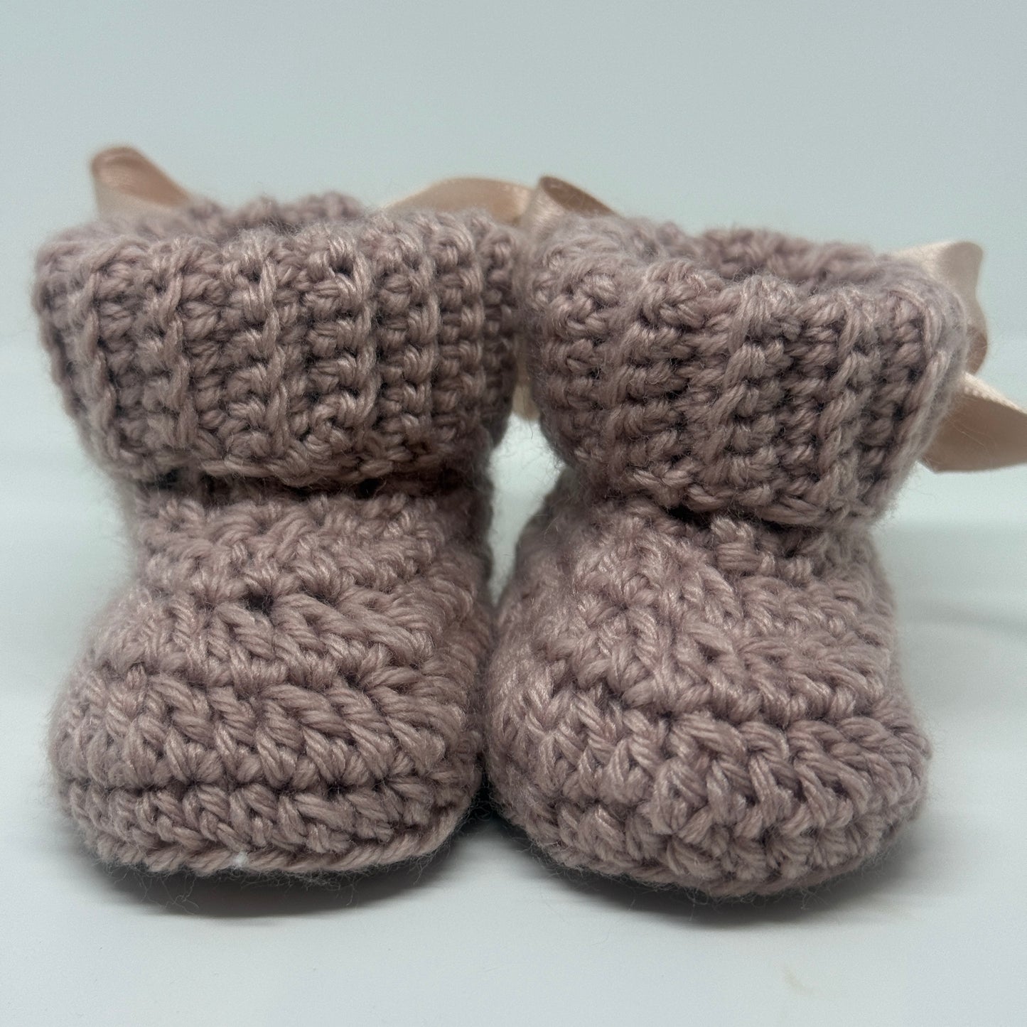 Handmade Crochet Mauve Jumper Set (0–3 Months)