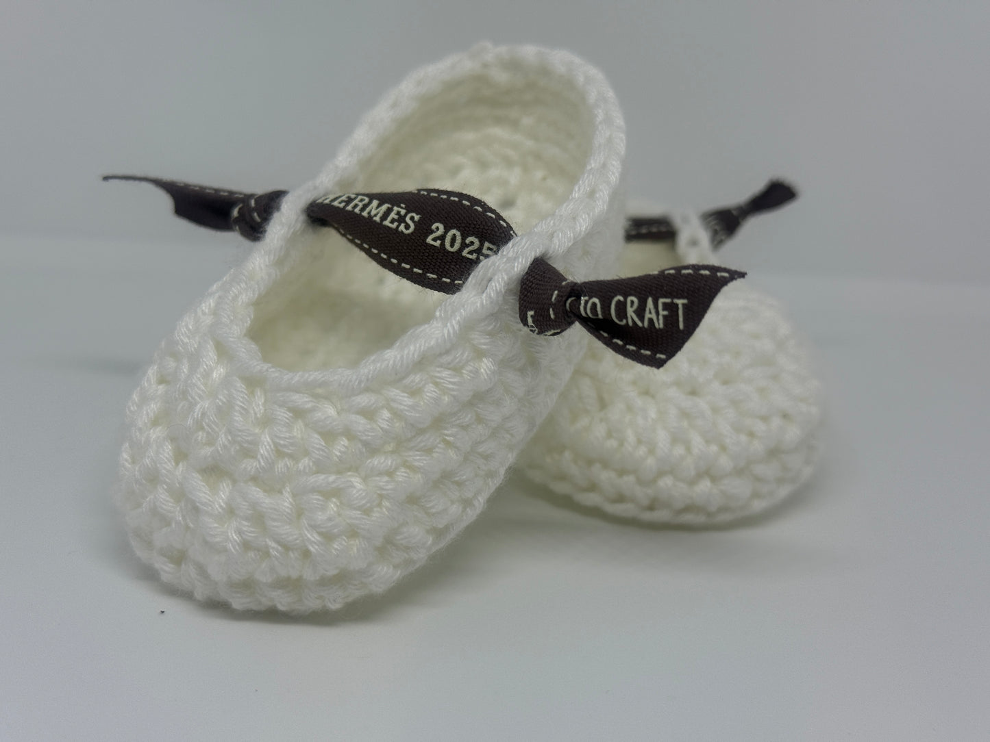 Handmade Crochet White Dress Set (0–6 Months)