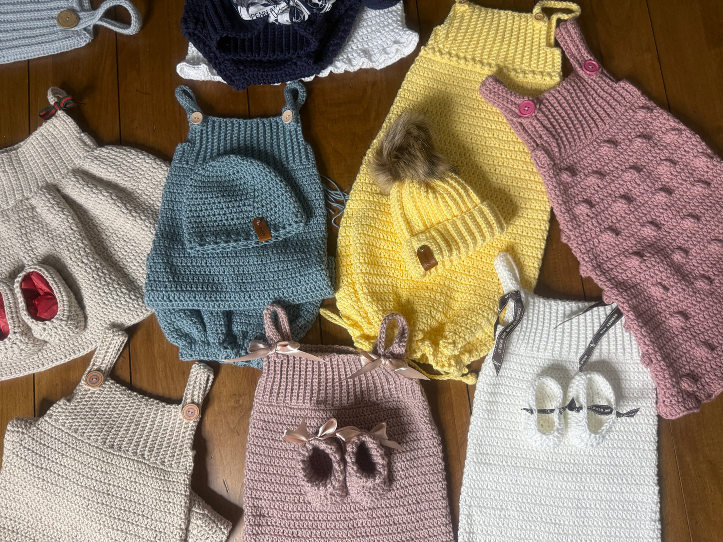 Handmade Crochet Summer Dress with Polka Dots (0–3; 3–6 Months)