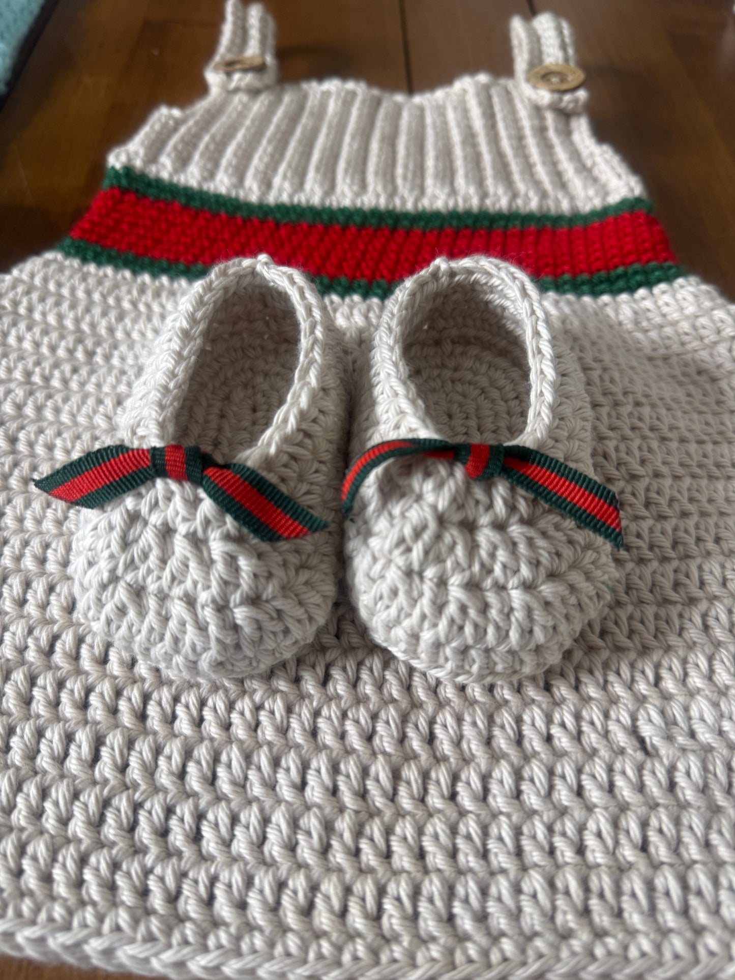 👗 Handmade Crochet Baby Dress Set